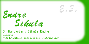 endre sikula business card